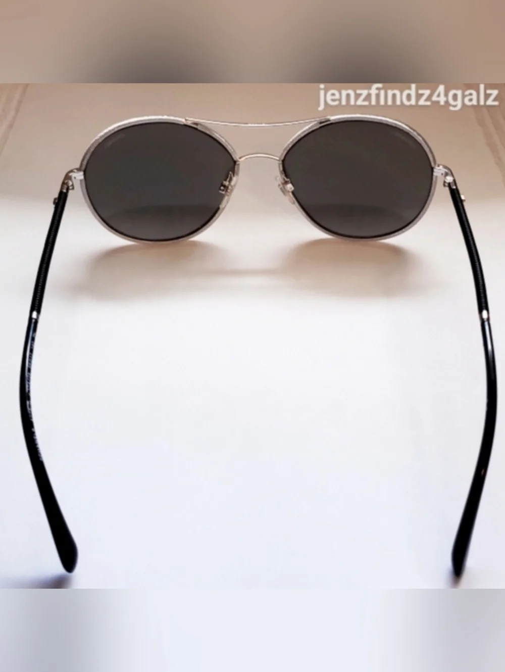 NWT Authentic CHANEL 4228-Q Silver Round Aviator Mirrored Sunglasses With Case - Picture 4 of 11